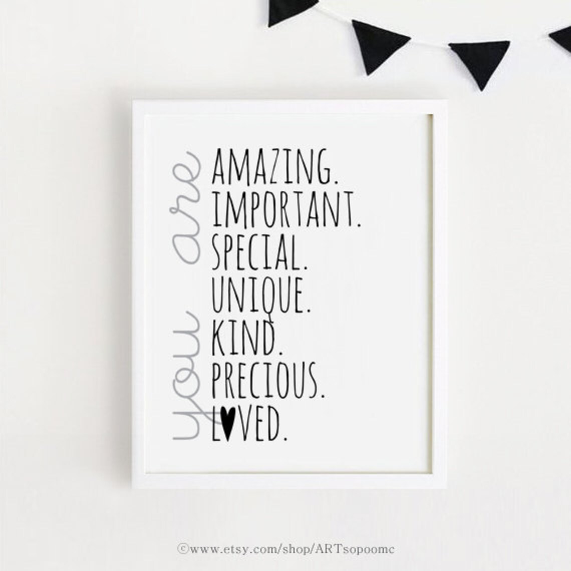 You Are Loved Nursery Art Print, Kids Room Decor