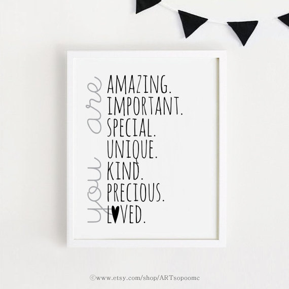 You Are Loved Nursery Art Print, Kids Room Decor
