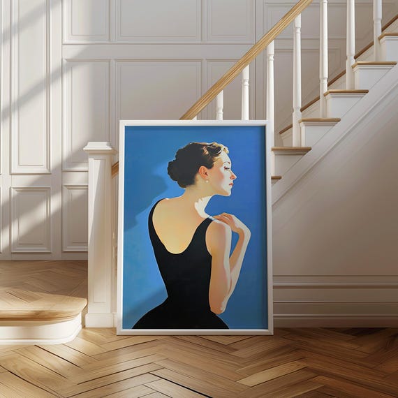 Woman Portrait Print Eclectic Women Elegant Wall Art Modern Vintage Beauty Sophias Gaze
