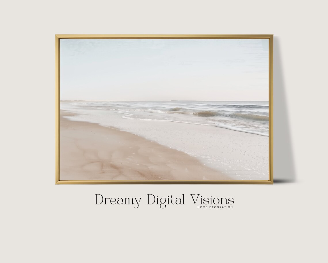 Coastal Landscape Minimalist Beach Scene Art Print