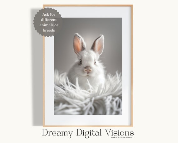 Cute Bunny Print Bunny Rabbit Nursery Decor Baby Shower Gift Bunny Wall Art Girl Nursery Prints Bunny Nursery Art Bunny
