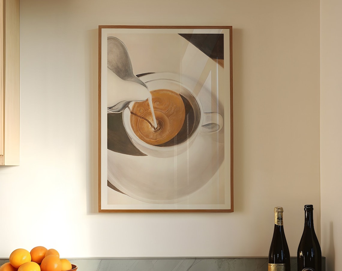 Neutral Coffee Still Life Vintage Kitchen Art Print