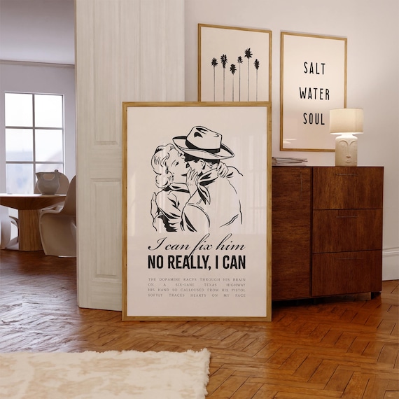 Taylor Swift I Can Fix Him No Really I Can Cowboy Lyric Poster