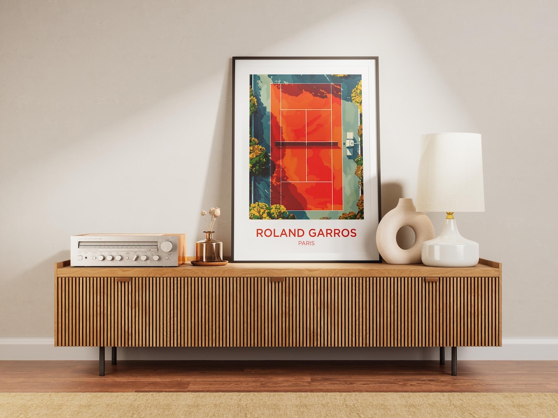 Roland Garros Tennis Watercolor Art Print - Image 2