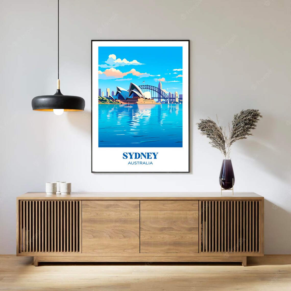 Sydney Opera House and Harbour Bridge Australia Travel Poster - Image 2