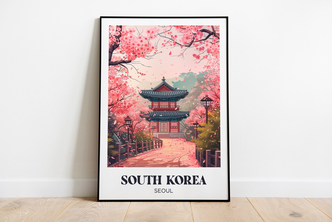Tokyo Watercolor Travel Poster Art Print