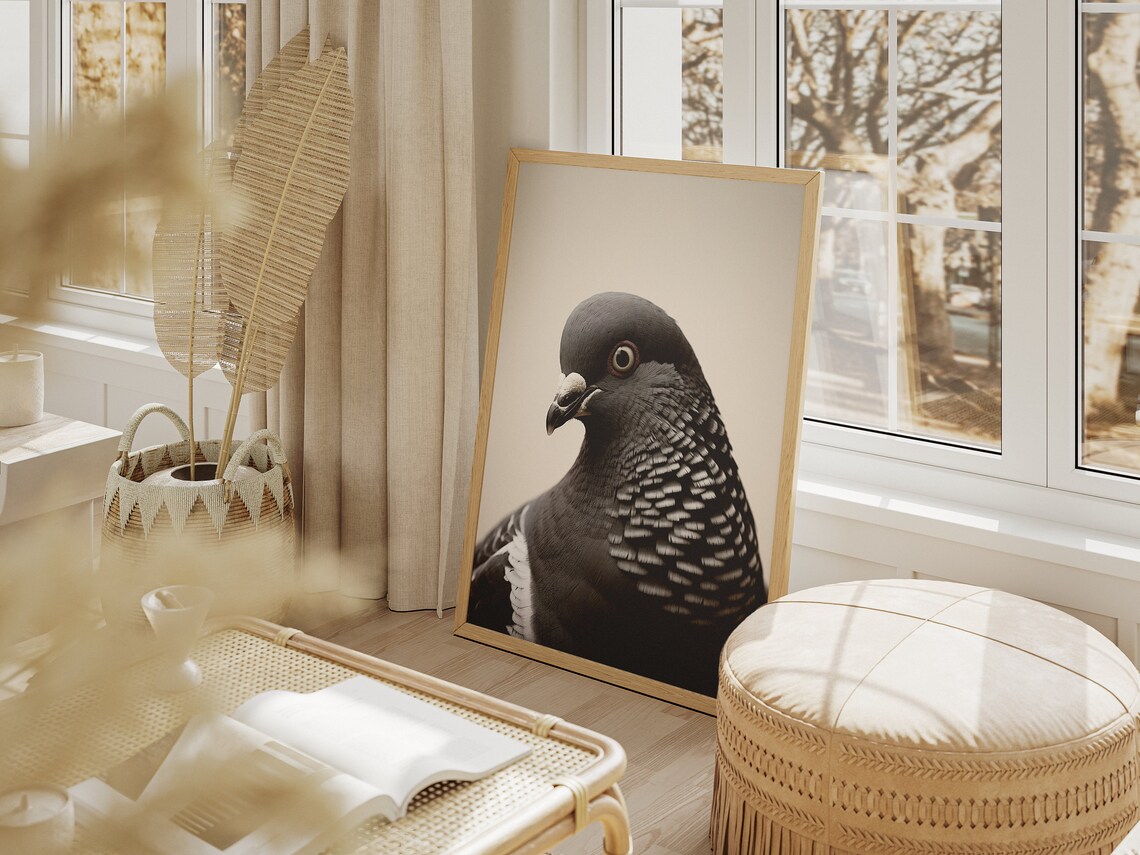 Pigeons Bird Lover Art Print, Bird Poster - Image 4