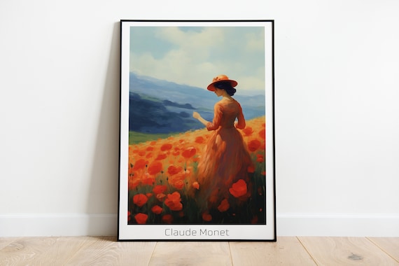 Claude Monet Style Artwork Impressionism Art Claude Monet Wall Art Monet Exhibition Poster Landscape Print Monet Poster