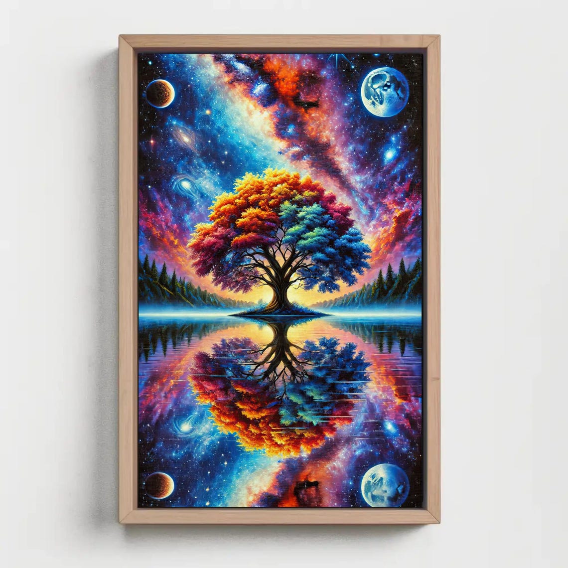 Cosmic Tree Of Life Under A Galaxy Night Sky Fantasy Art Poster - Image 5