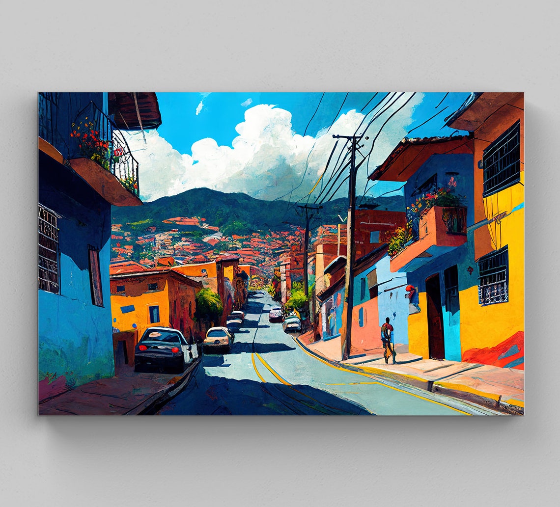 Colombia Art Print Medellin Colombia Art Colombia Travel Print Large Wall Art For Colombian Home Decor Colombia Oil Painting