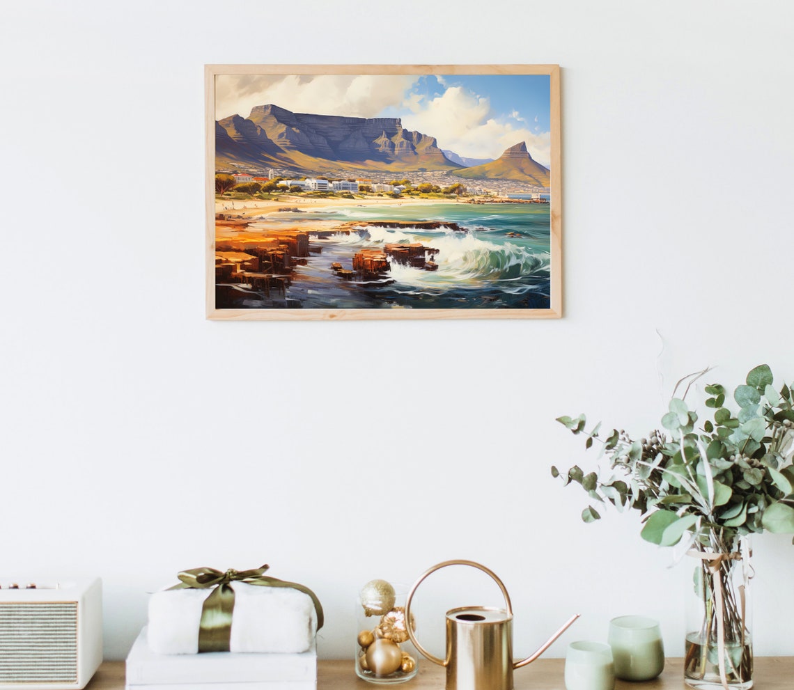 Cape Town South Africa Print Capetown Artwork South Africa Travel Poster Cape Town South Africa Wall Art Print Cape Town Art - Image 5