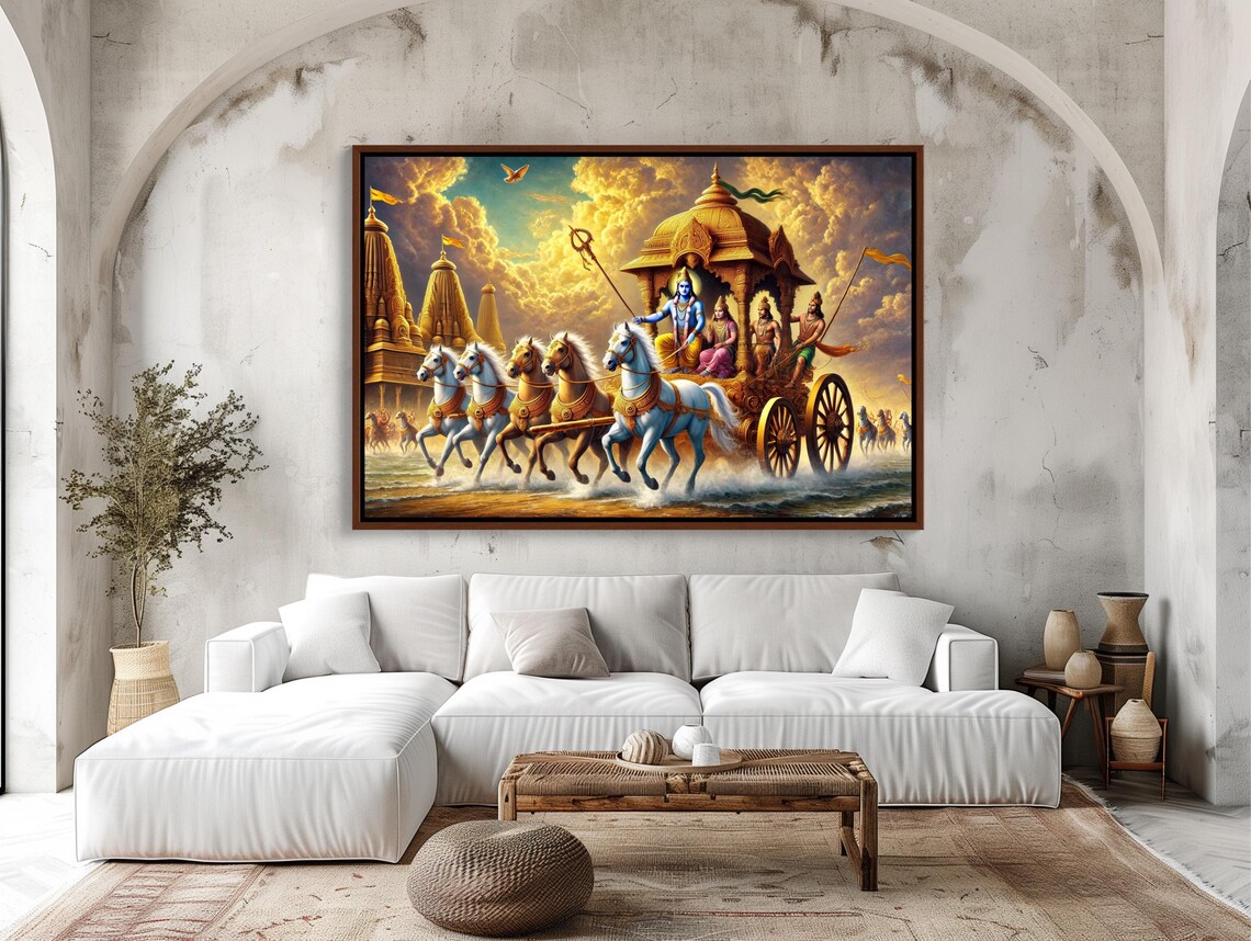 Mahabharata Indian Mythology Art Print, Cultural Decor - Image 2