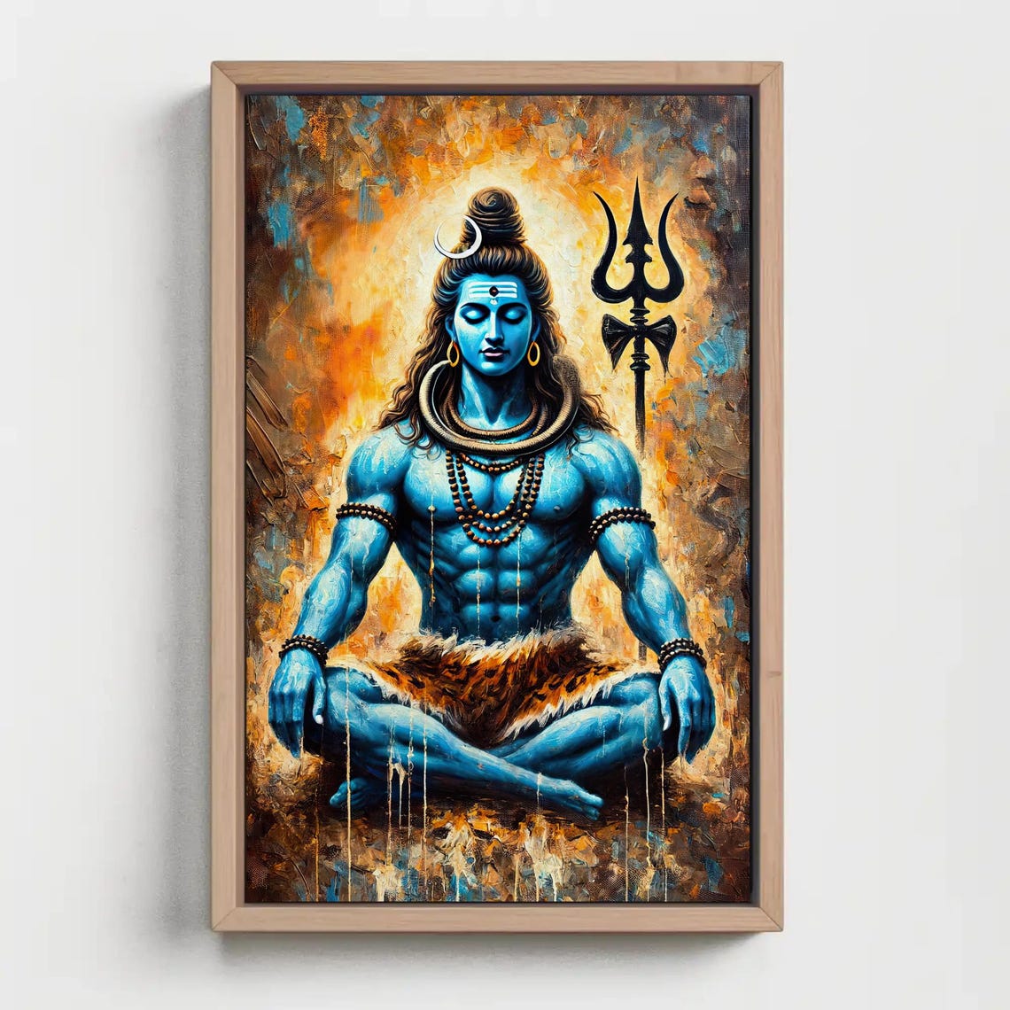 Lord Shiva Meditating Hindu Spiritual Deity Painting Art Poster - Image 5