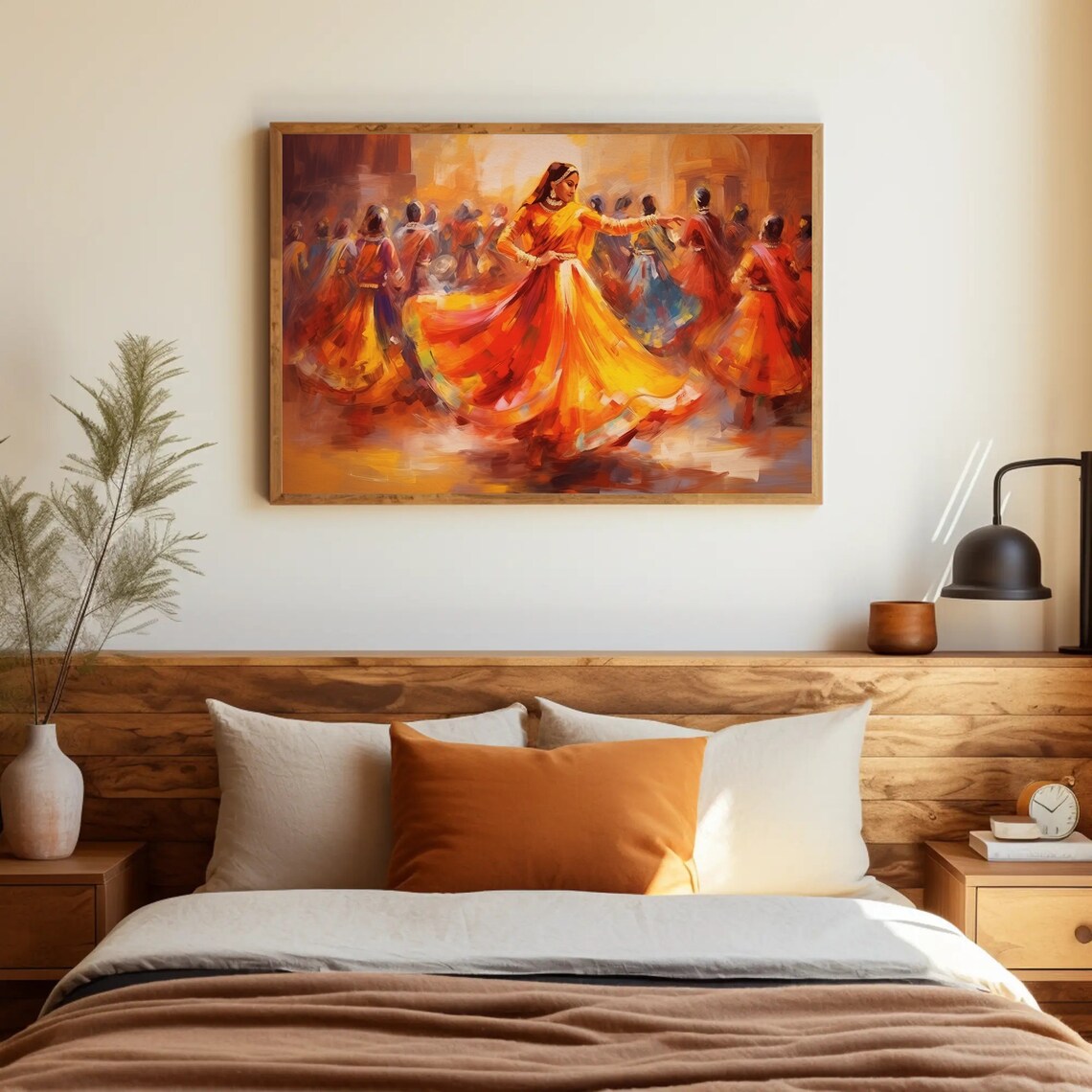 Rajasthani Folk Dancers Colorful Indian Festival Painting Poster - Image 5