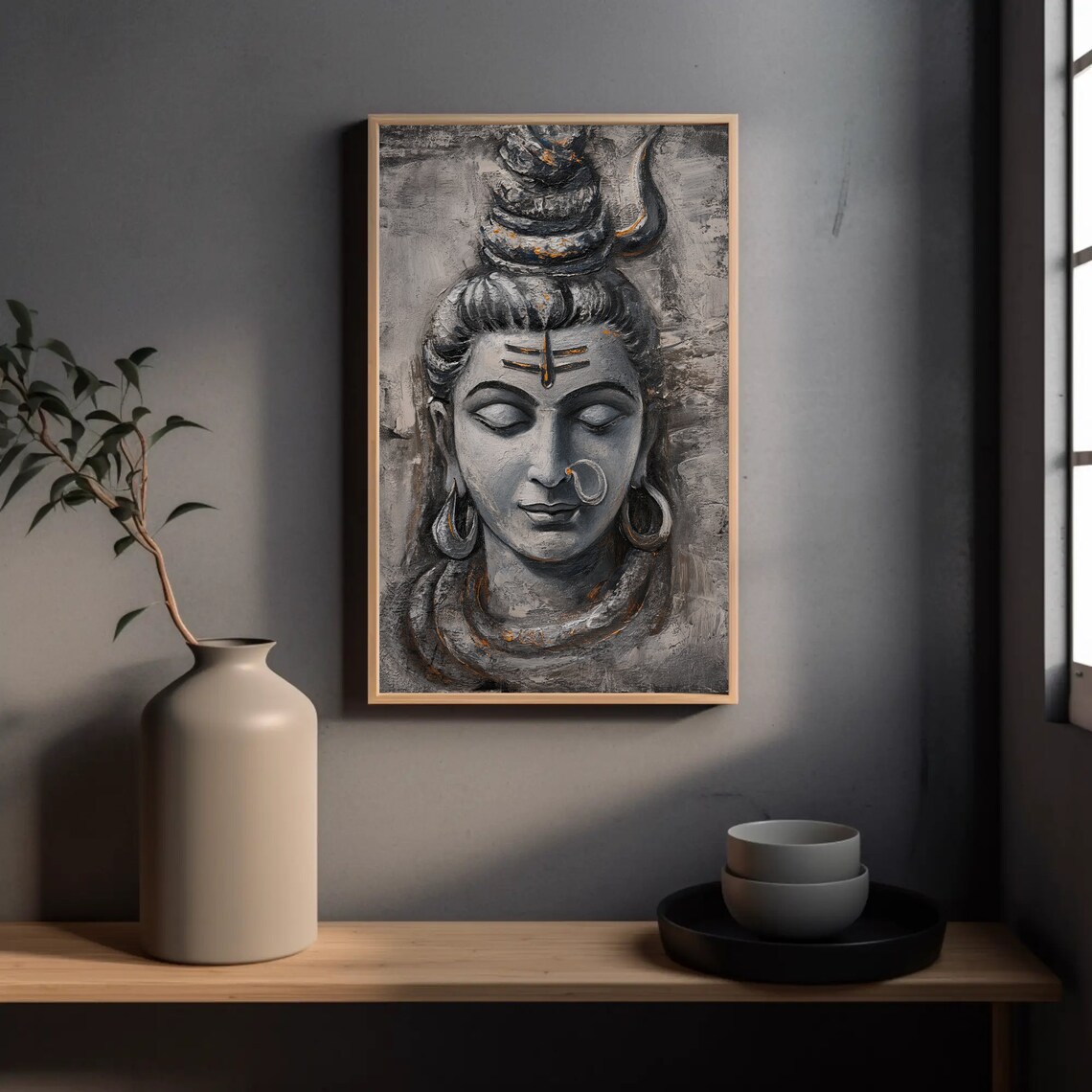 Shiva Hindu God Art Print, Indian Spiritual Decor - Image 4