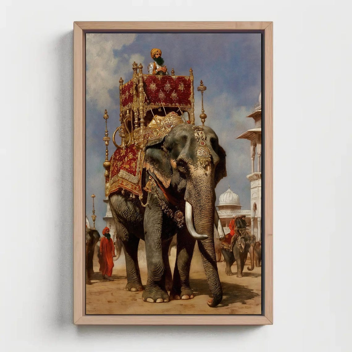 Royal Indian Elephant Procession With Howdah Painting Poster - Image 2