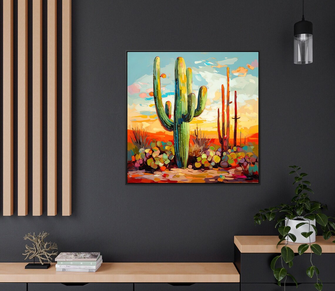 Saguaro Cactus Art Print, Desert Botanical Decor - Image 2