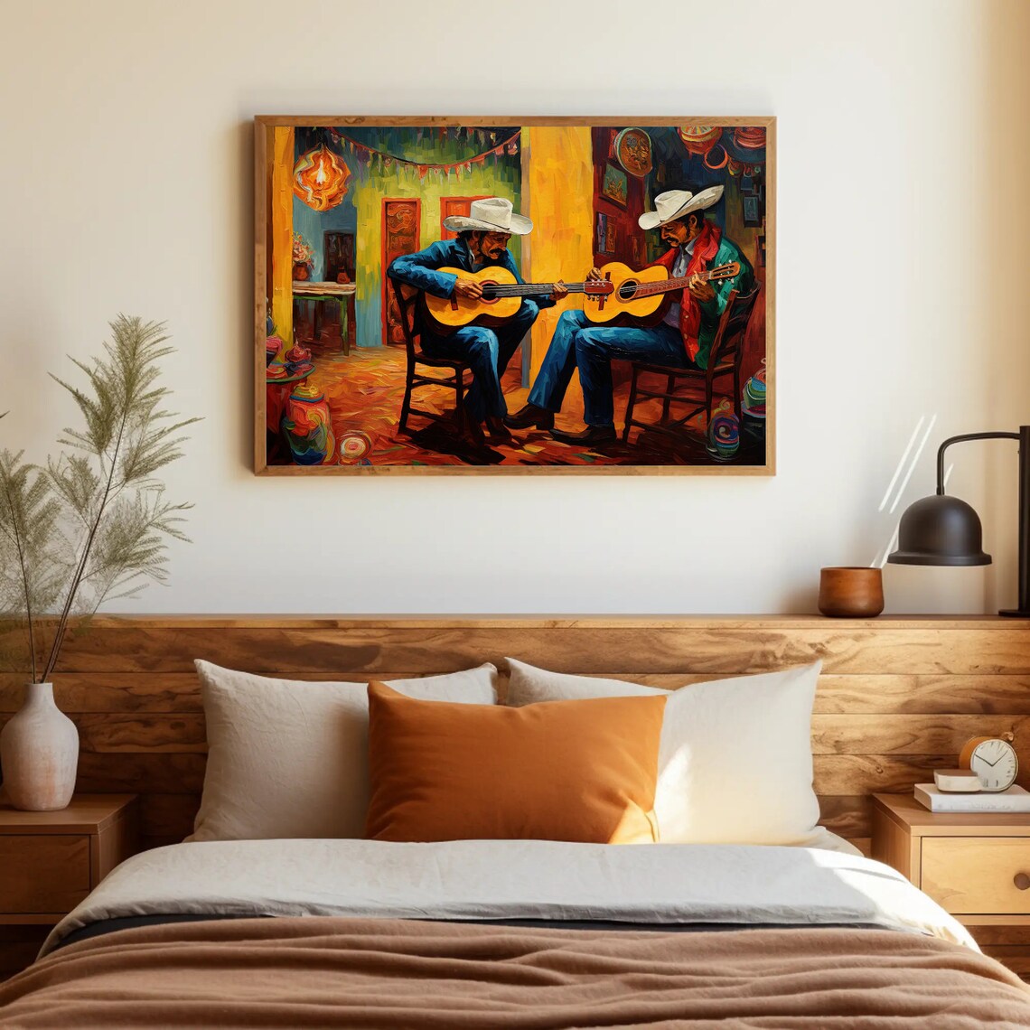 Mariachi Two Mexican Guitarists Mexican Art Print - Image 5