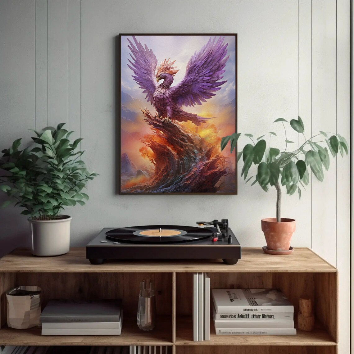Amethyst Phoenix Rising From Ashes, Fantasy Art - Image 4