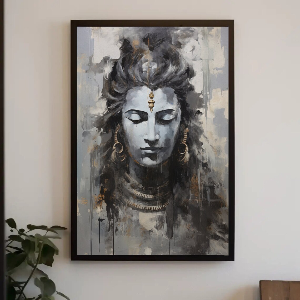 Shiva Hindu God Poster Print, Indian Wall Decor