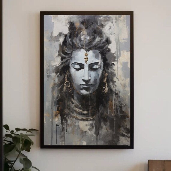 Shiva Hindu God Poster Print, Indian Wall Decor