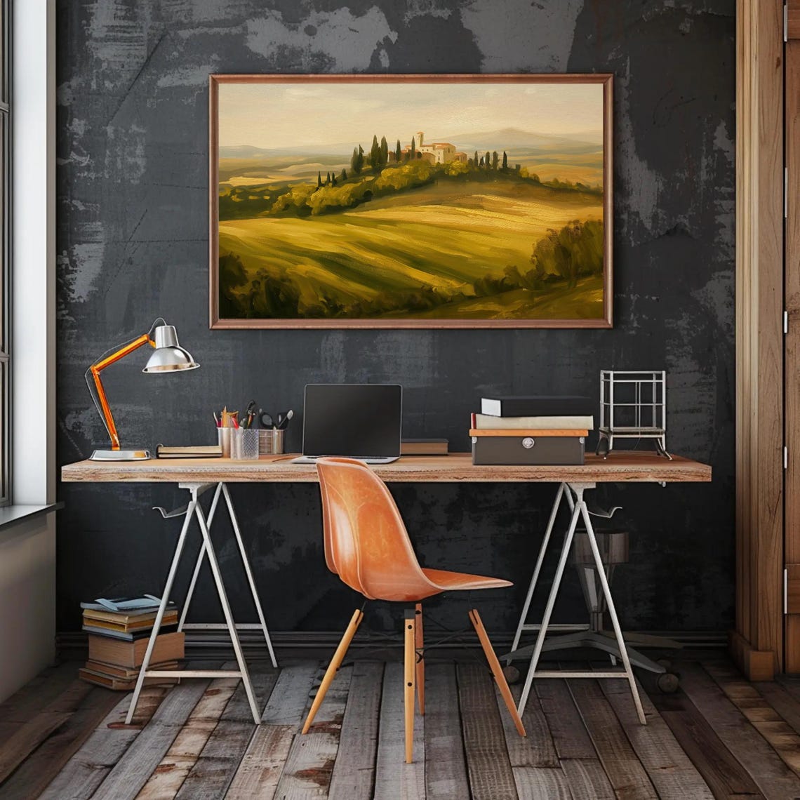 Italian Landscape Painting Tuscany Painting Large Print Italy Oil Painting Italian Home Decor Housewarming Gift Ready To Hang - Image 2