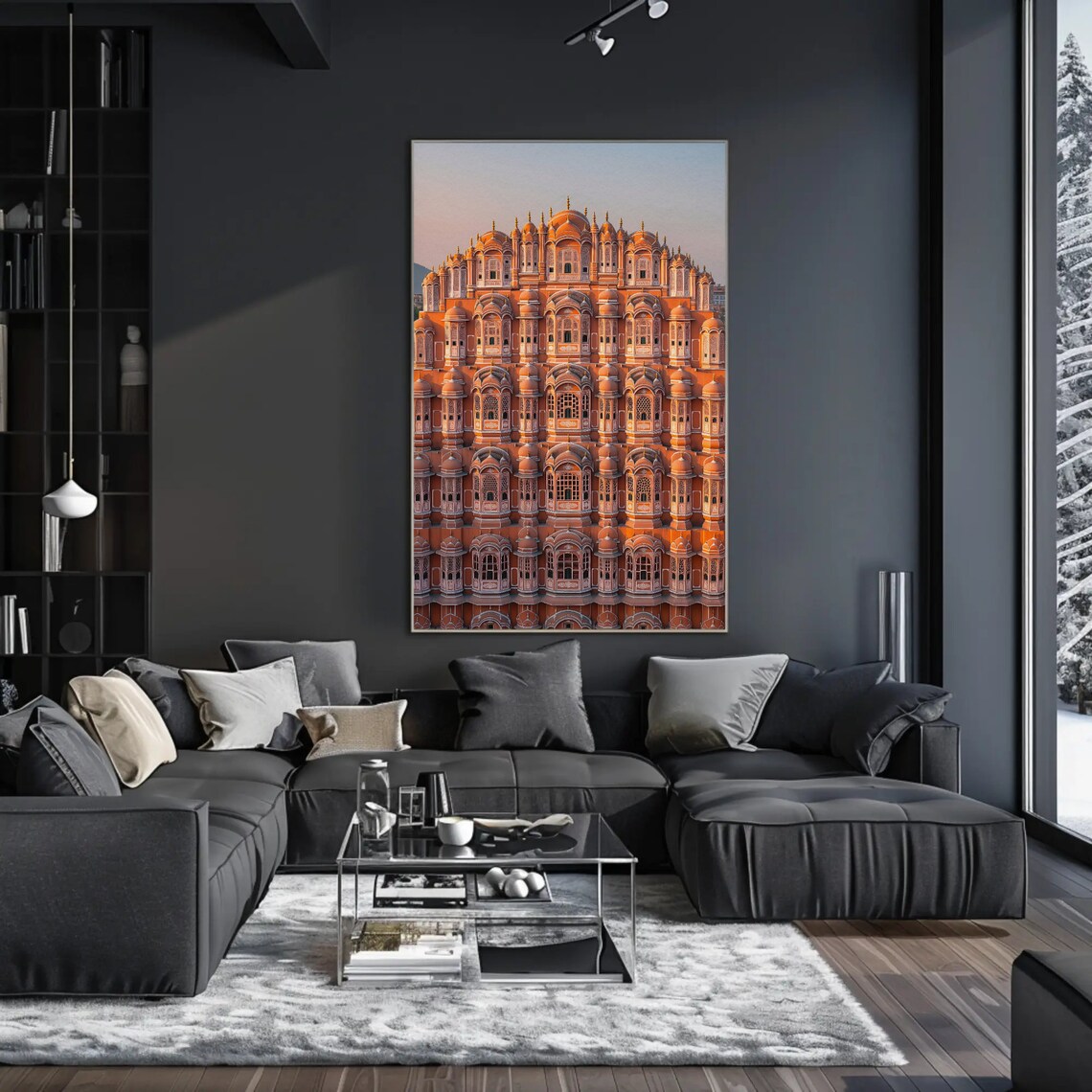 Hawa Mahal Jaipur Palace Facade Pink Sandstone Photo Art Poster - Image 4