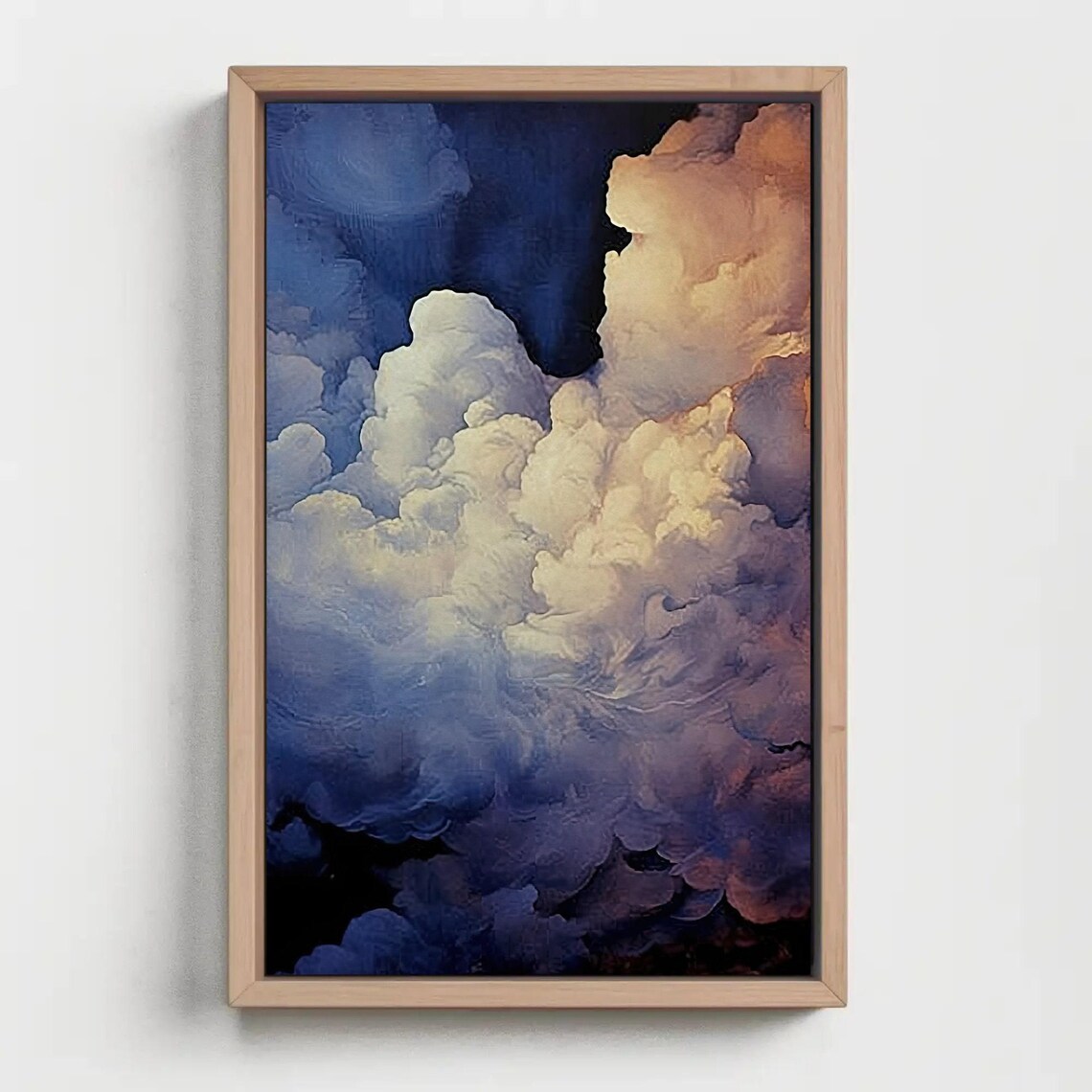 Blue Clouds Modern Abstract Decor, Wall Art Print - Image 5