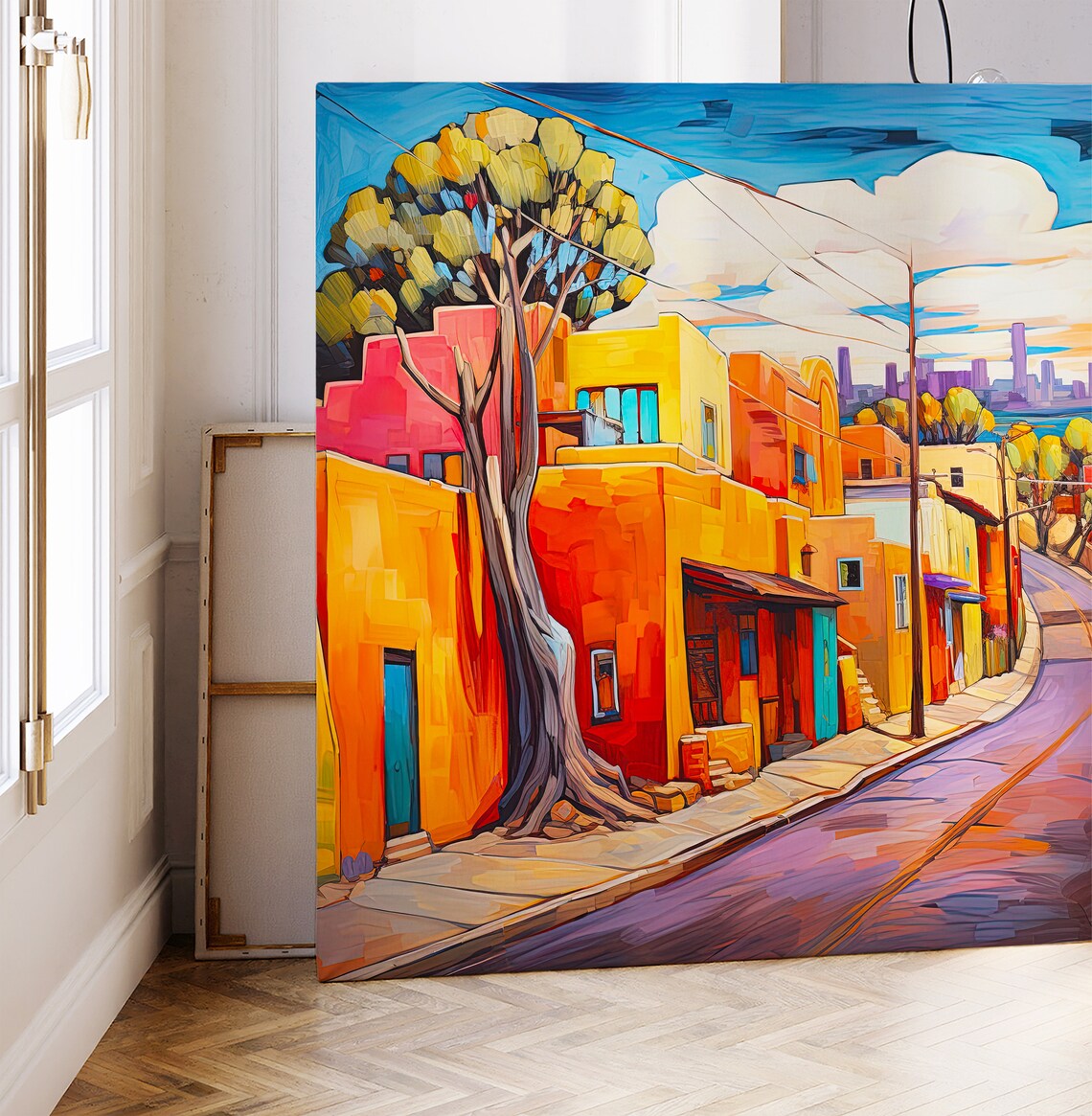 Santa Fe Street Art Print, New Mexico Decor - Image 3