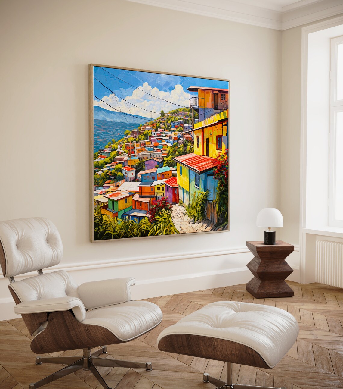 Petionville Haiti Colorful Hillside Town Caribbean Street Art Poster - Image 5