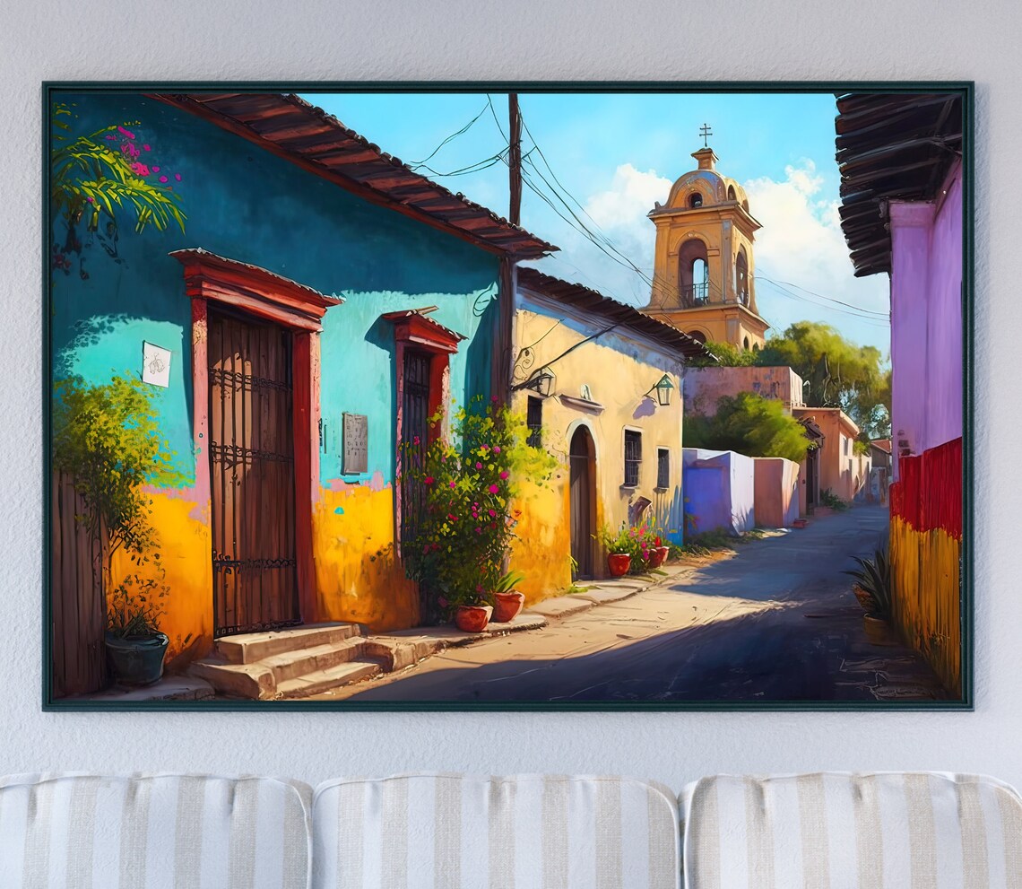 San Cristobal De Las Casas Oil Painting Art Print - Image 4