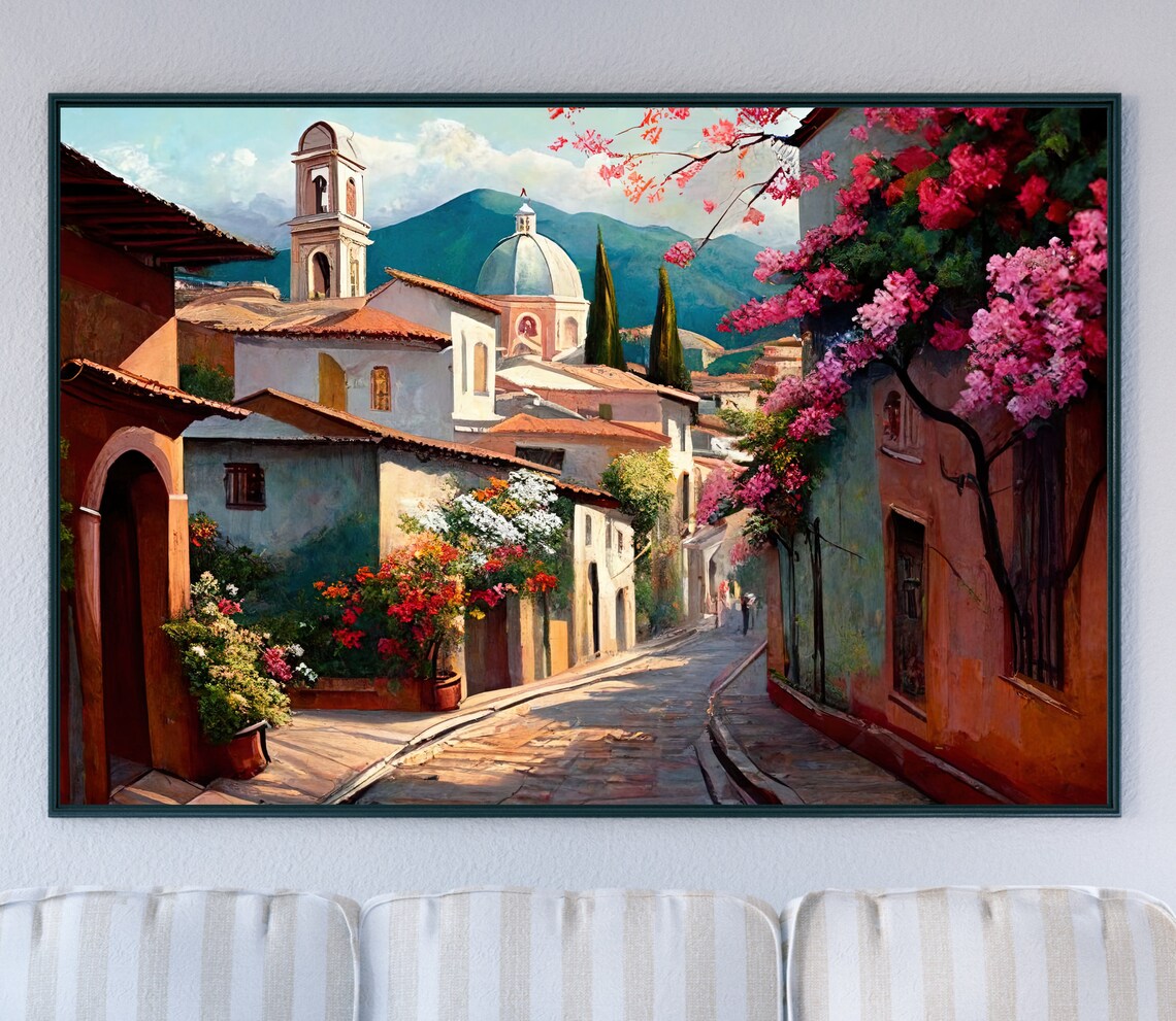 Guanajuato Mexican Village Art Print, Mexico Decor - Image 3