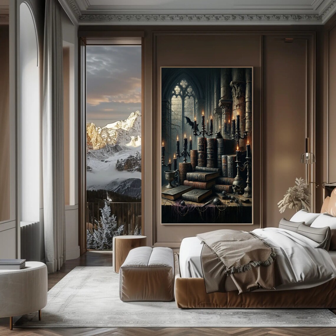 Books Gothic Library, Dark Academia Wall Art Print - Image 5