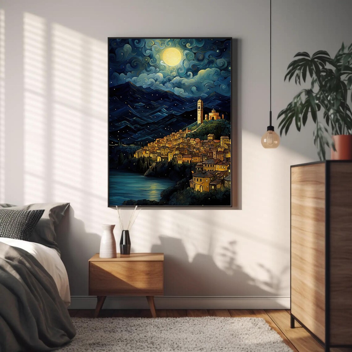 Positano Italy Modern Art Poster, Amalfi Coast - Image 2