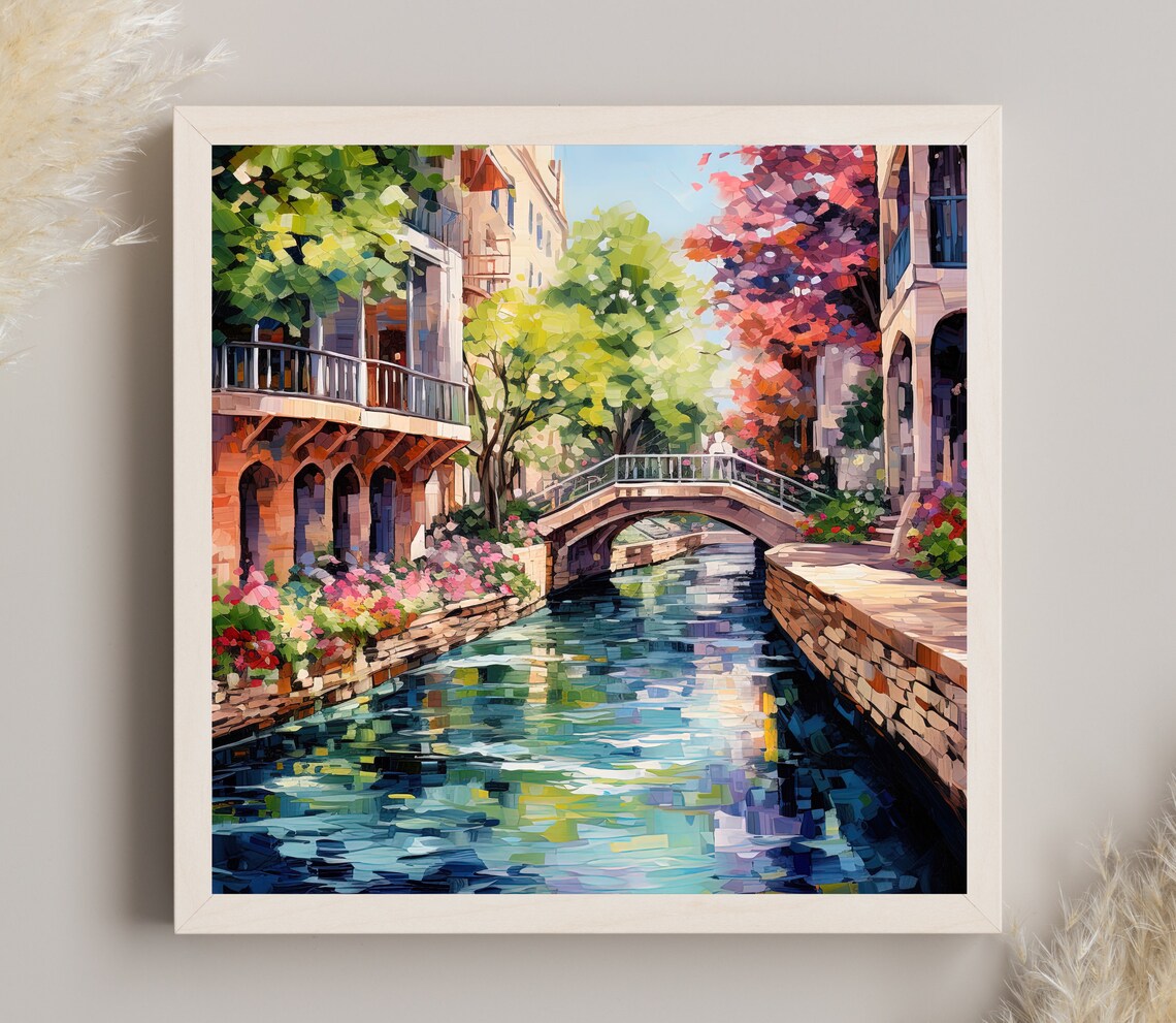 San Antonio Texas Travel Poster Art Print, USA