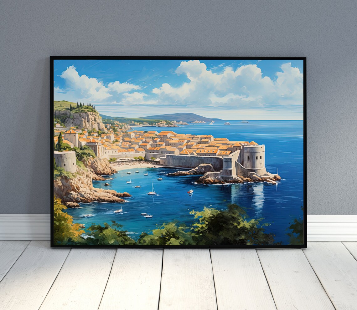 Dubrovnik Travel Art Print, Croatia Wall Decor - Image 2