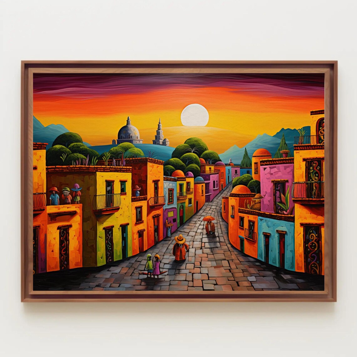 Mexican Landscape Oil Painting, Modern Art Print - Image 4