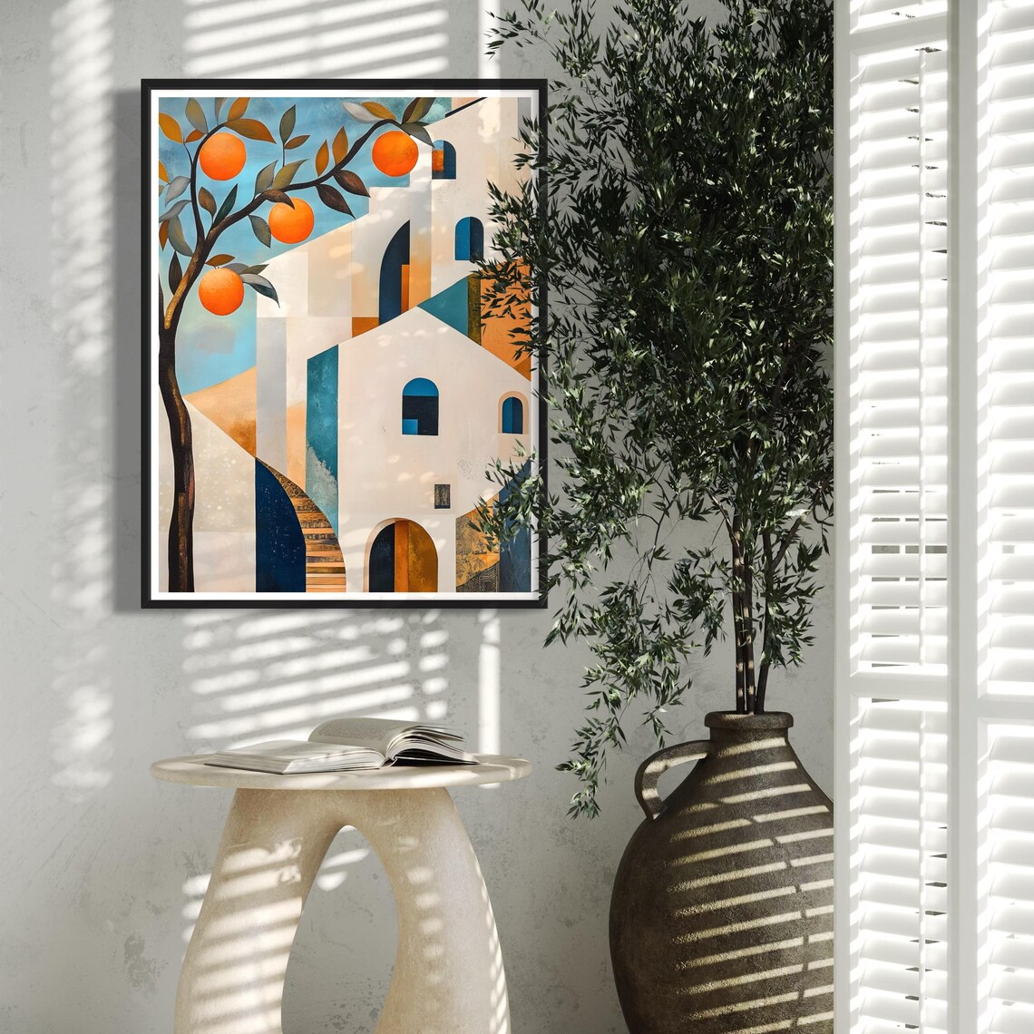 Orange Tree Art Print, Modern Mediterranean Decor - Image 4