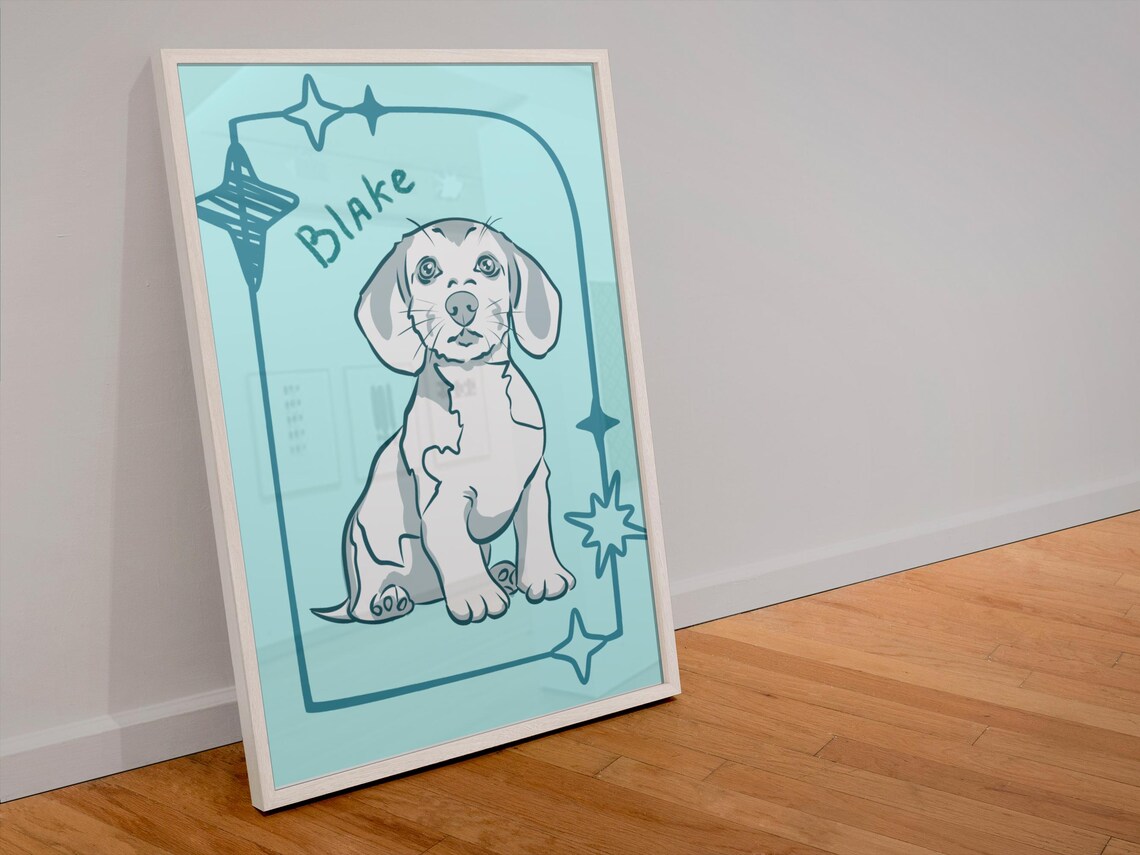 Custom Simply Drawn Pet Portrait, Anime Style - Image 2