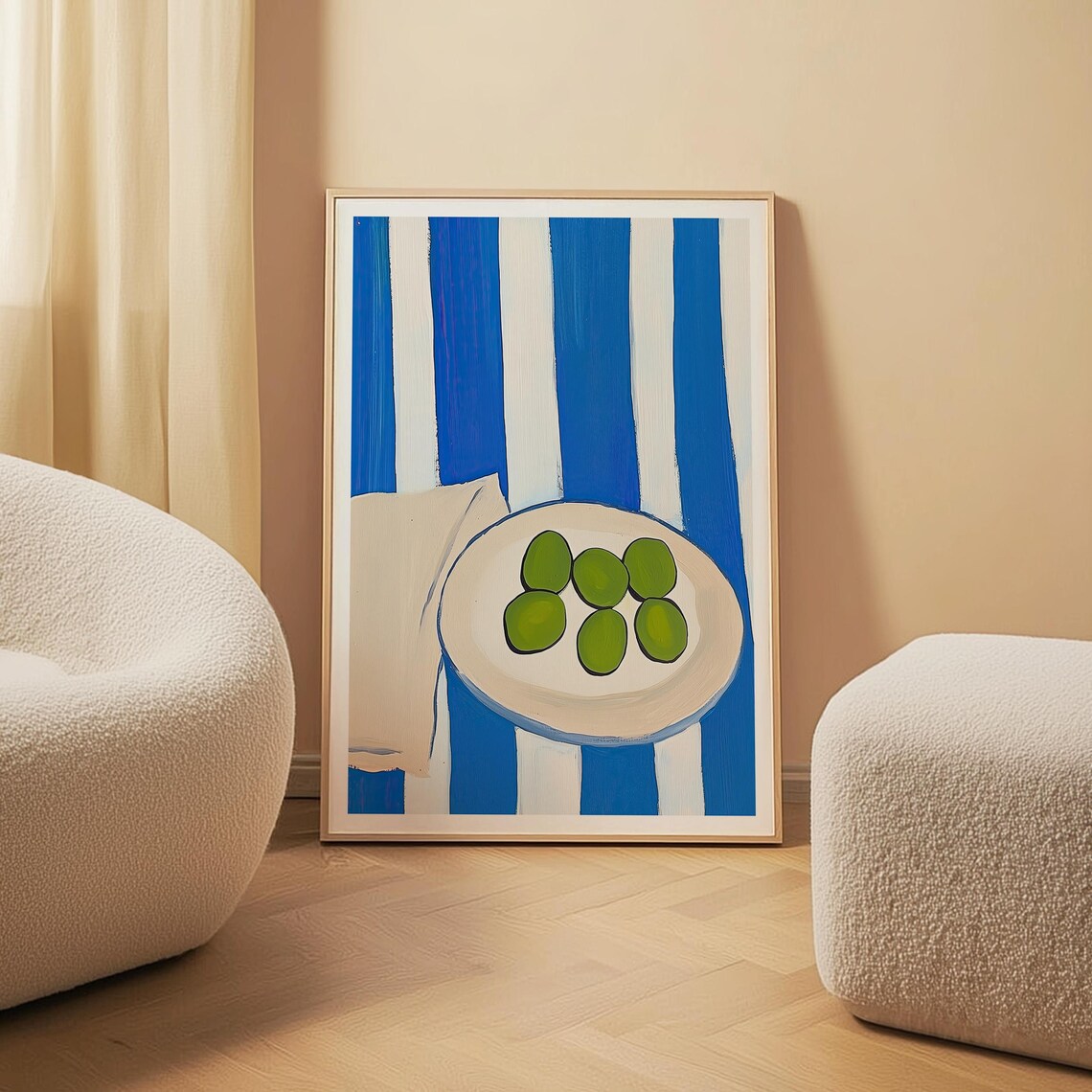 Green Olives Art Print, Greek Kitchen Decor