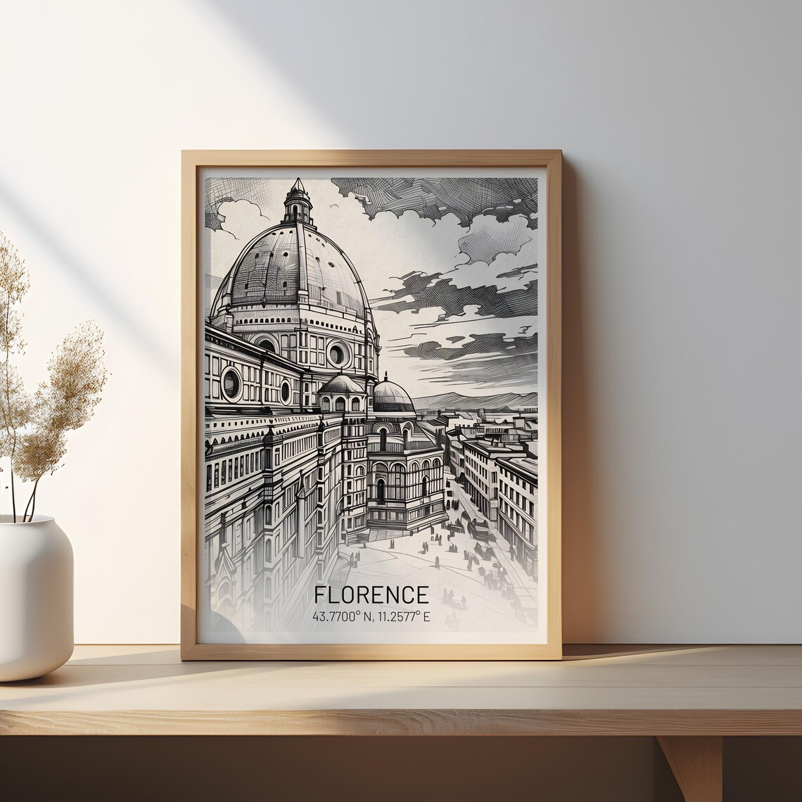 Florence Cathedral Architecture, Italy Travel Poster - Image 3