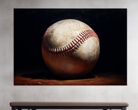 Abstract Baseball Art Print, Baseball Fan Gift
