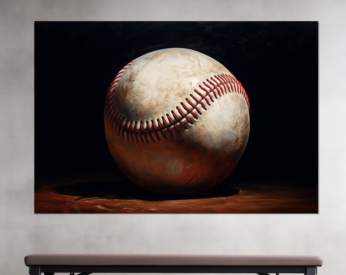 Abstract Baseball Art Print, Baseball Fan Gift
