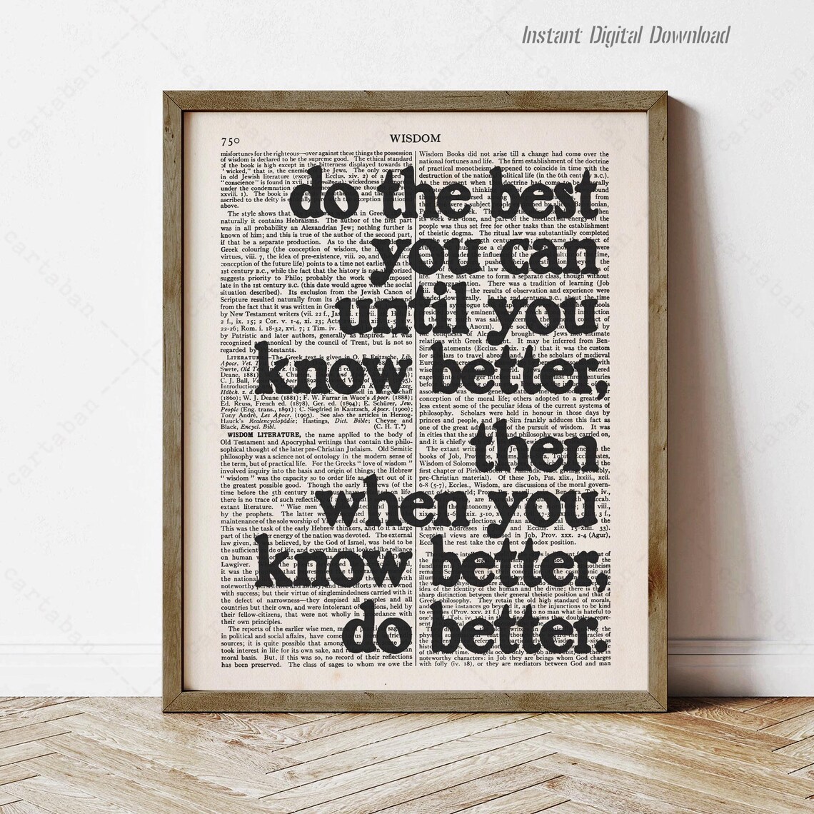 Maya Angelou Quote Art Print for Reading Nook Library
