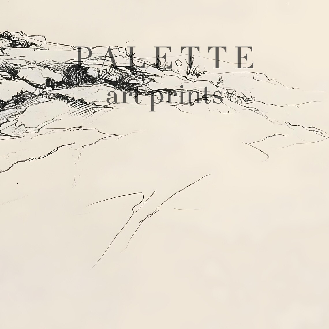 Lonely Tree Pencil Sketch, Minimalist Office Decor - Image 2