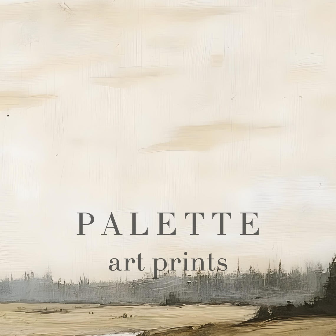 Sepia Toned Pine Trees Over an Open Quiet Moor Landscape Wall Art - Image 2