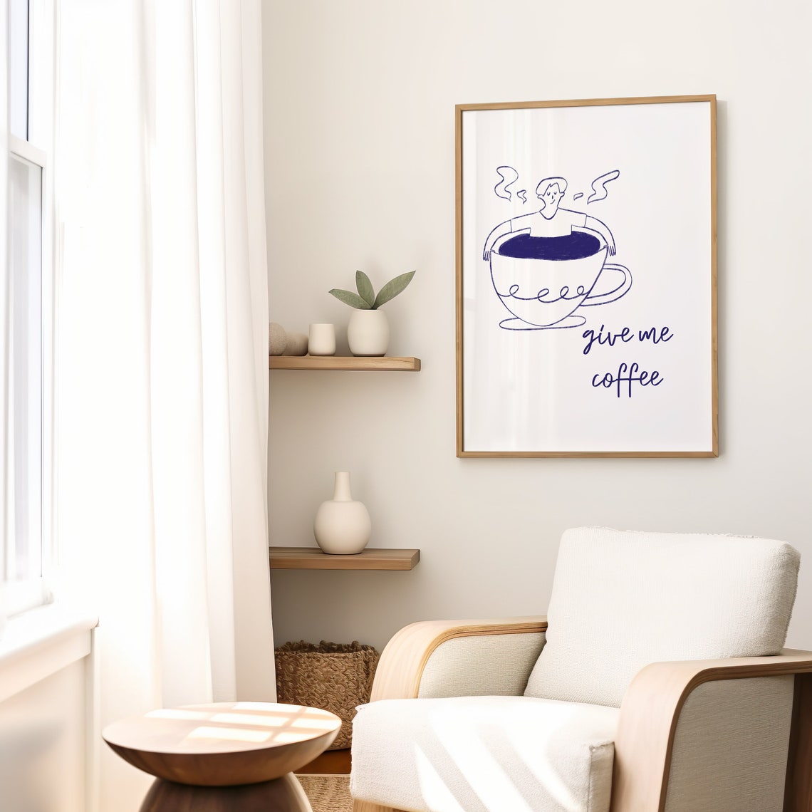 Espresso Print Coffee Print Espresso Coffee Bar Wall Art Funny Coffee Print Trendy Kitchen Poster Neutral Coffee Poster - Image 2