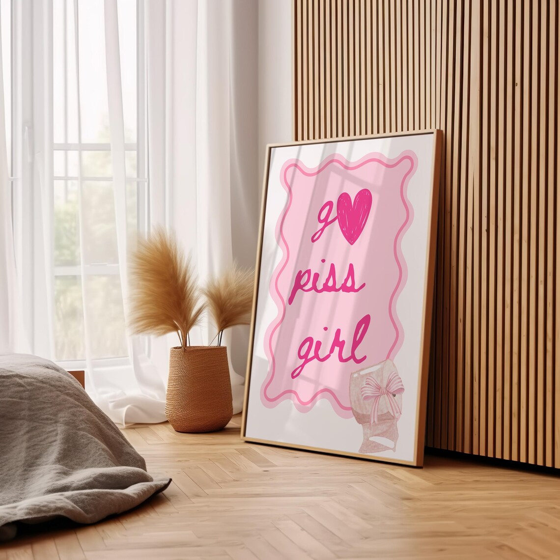 Go Piss Girl Funny Bathroom Decor Art Print - Image 3