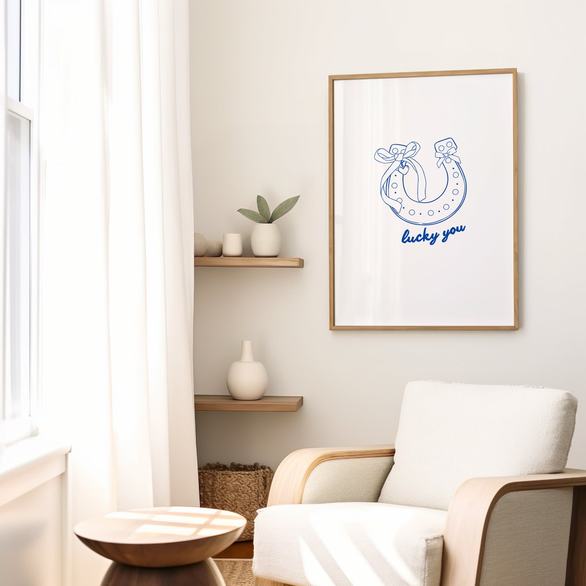 Lucky You Print Trendy Cowgirl Poster College Apartment Aesthetic Poster Lucky Me Poster Horseshoe Print Coquette Western Wall Art - Image 2