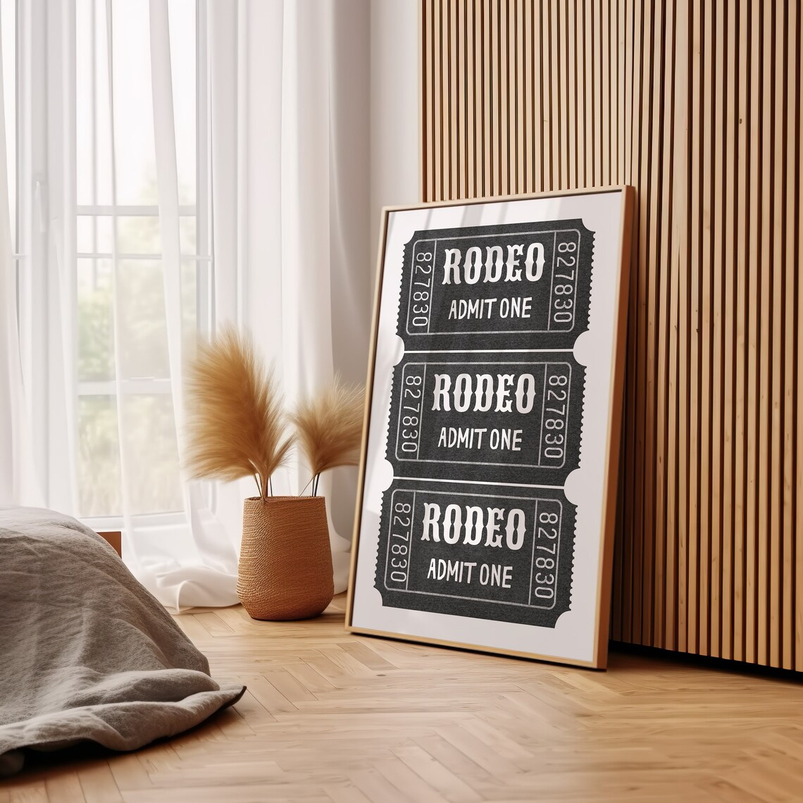 Rodeo Ticket Retro Cowgirl Art Print, Western Style - Image 3